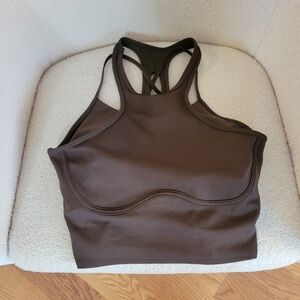 ALO Yoga Brown Ribbed Women's Top